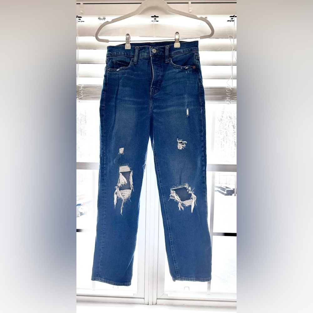 Old Navy Sky-Hi Straight extra high rise  Blue Jeans size 2